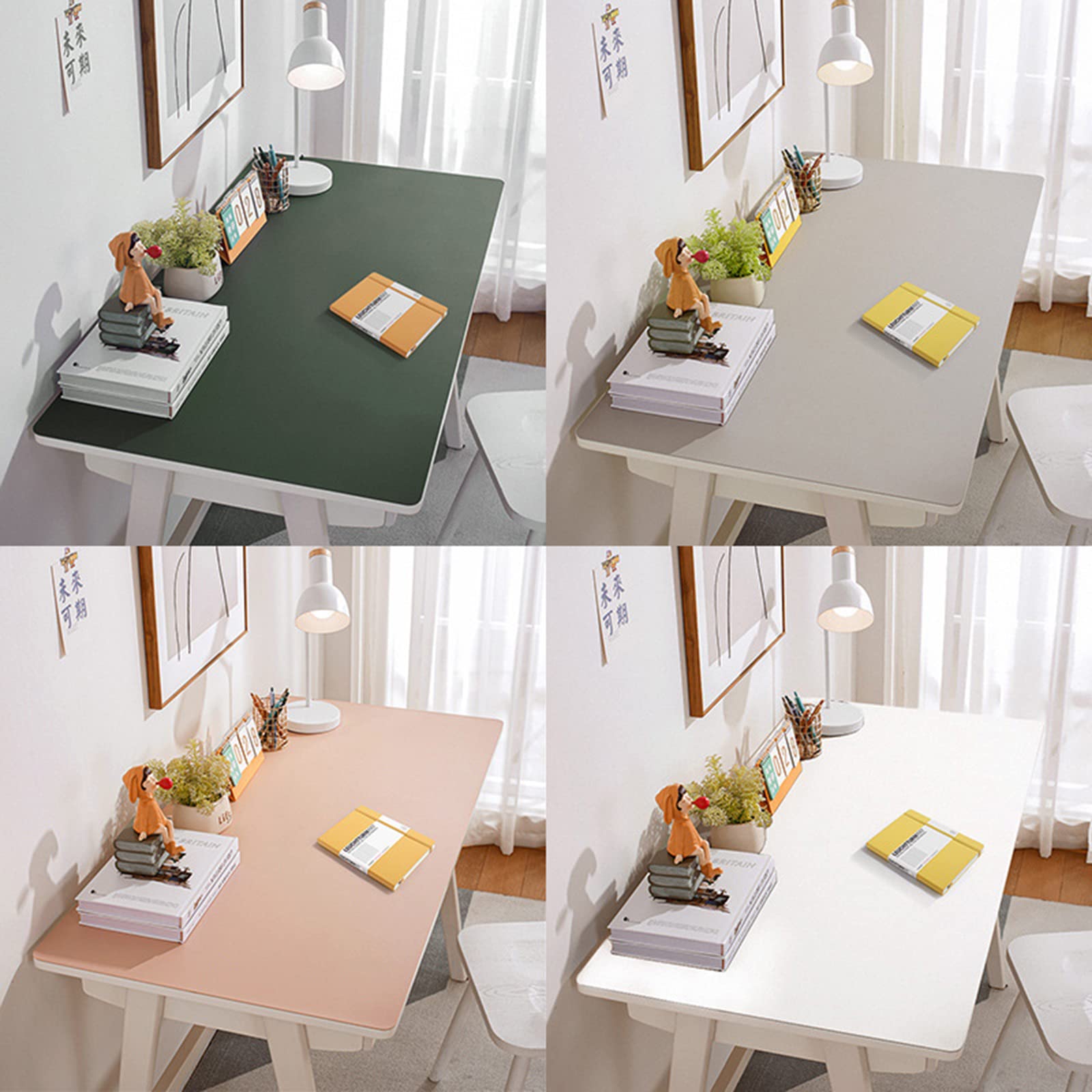 Sottomano in Pelle, Tappetino Scrivania Grande, Tappetini da Tavolo Pelle, Tappetino Mouse Grande, Tappeto Scrivania da Ufficio, Tappetino da Scrittoio (Size:60×100cm,Color:Bianco)