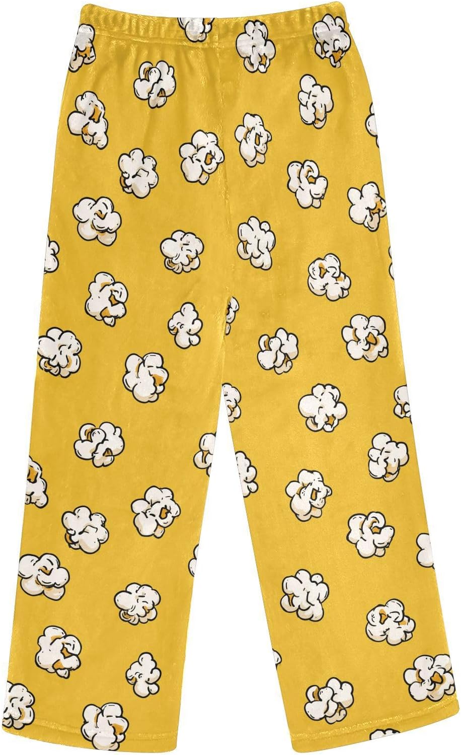 visesunny Cute Cartoon Popcorn Pattern Boys Pants for Kids Fleece Bottoms Long Jogger Pants Trousers with Pockets Size 6-14Y