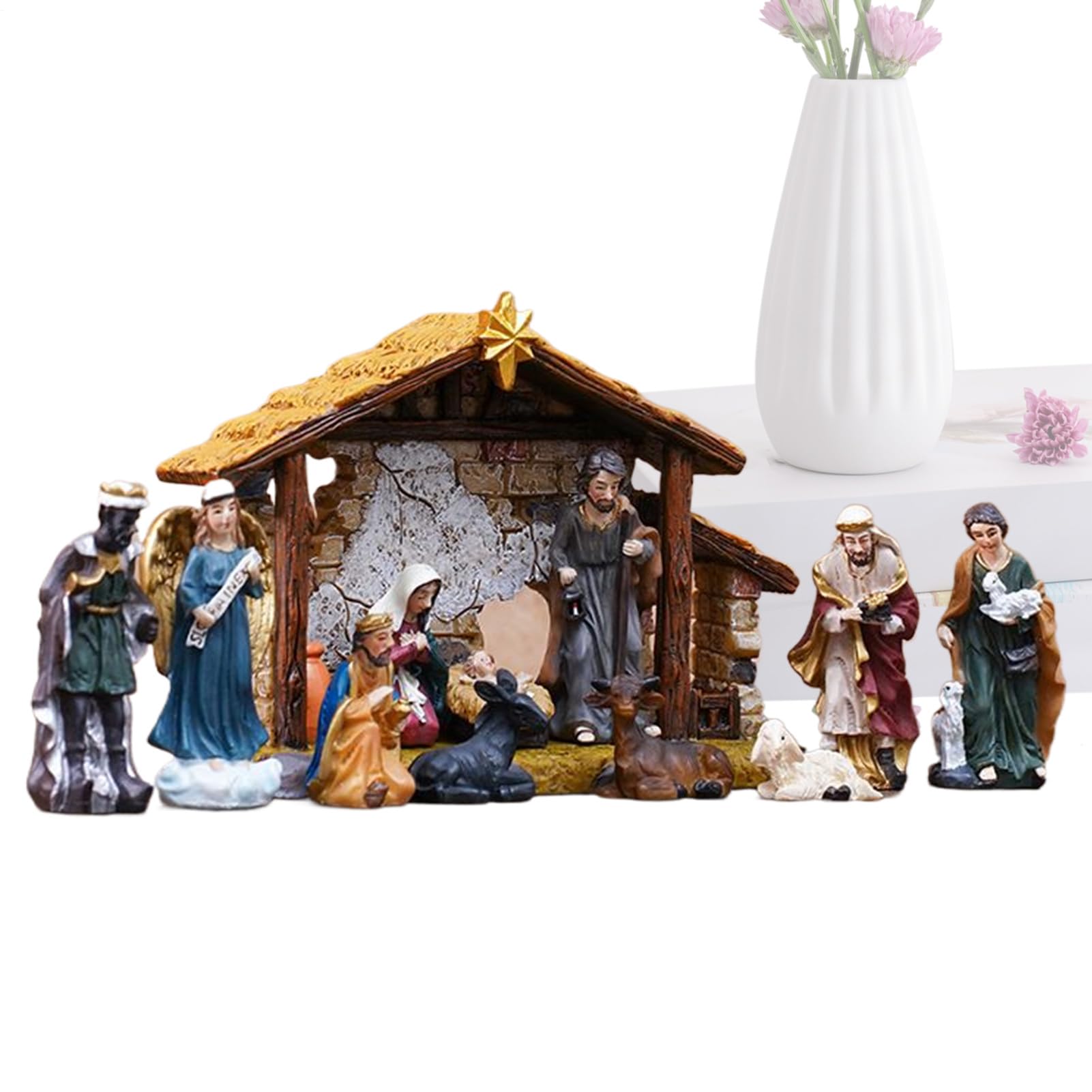 Juego de figuras natividad compacto para revivir la tradición familiar 1