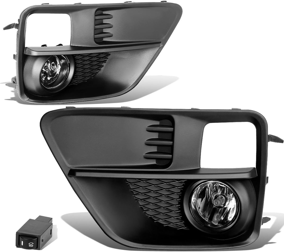 Auto Dynasty Fog Lights Assembly Compatible with 2015 2016 2017 Subaru WRX Front Bumper Driving Fog Lamps w/Switch, Driver and Passenger Side, Smoked Lens