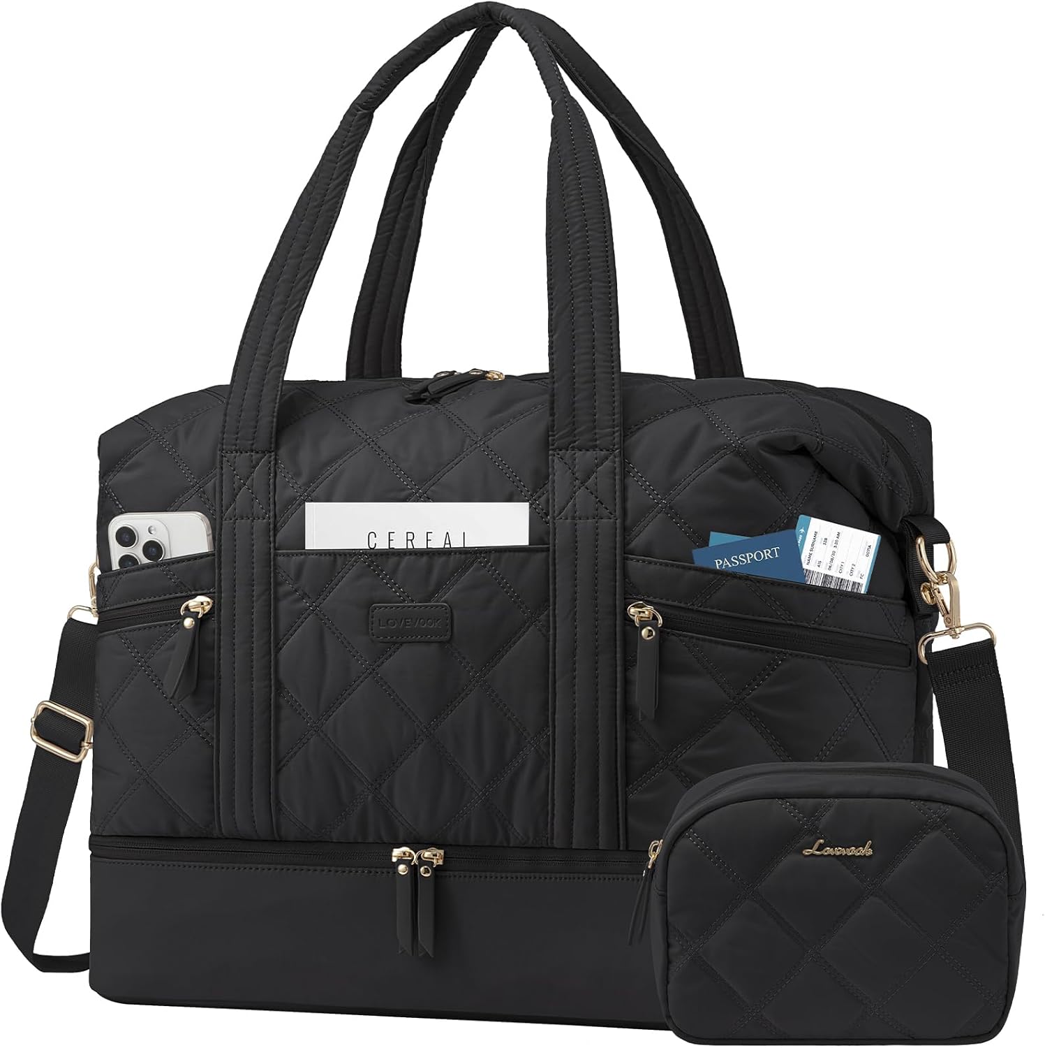 LOVEVOOK Travel Duffle Bag, Lightweight Weekender Bags...