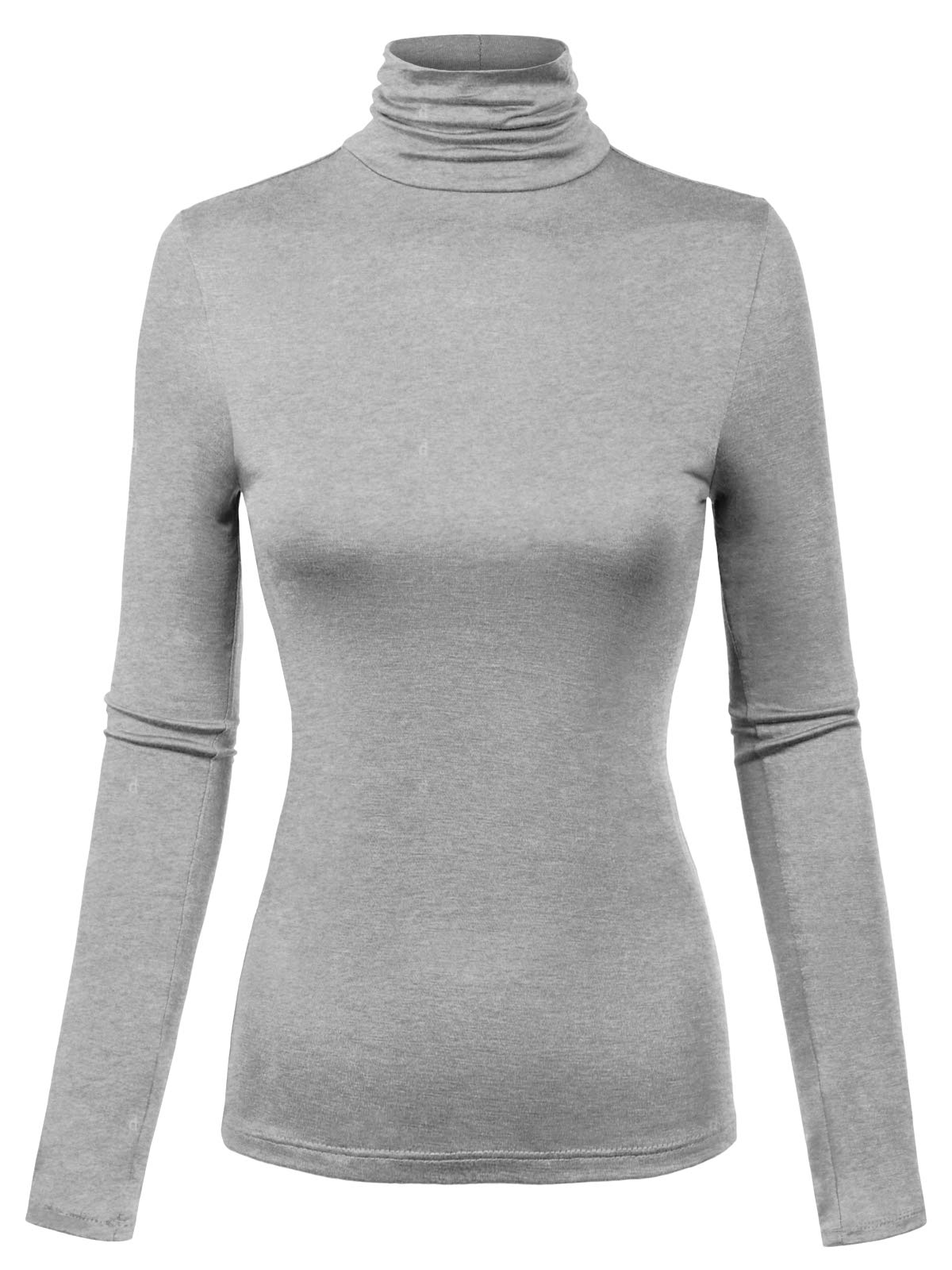 MixMatchy Women's Slim Lightweight Long Sleeve Pullover Turtleneck Mock Shirts Base Layer Undershirts Active Tops