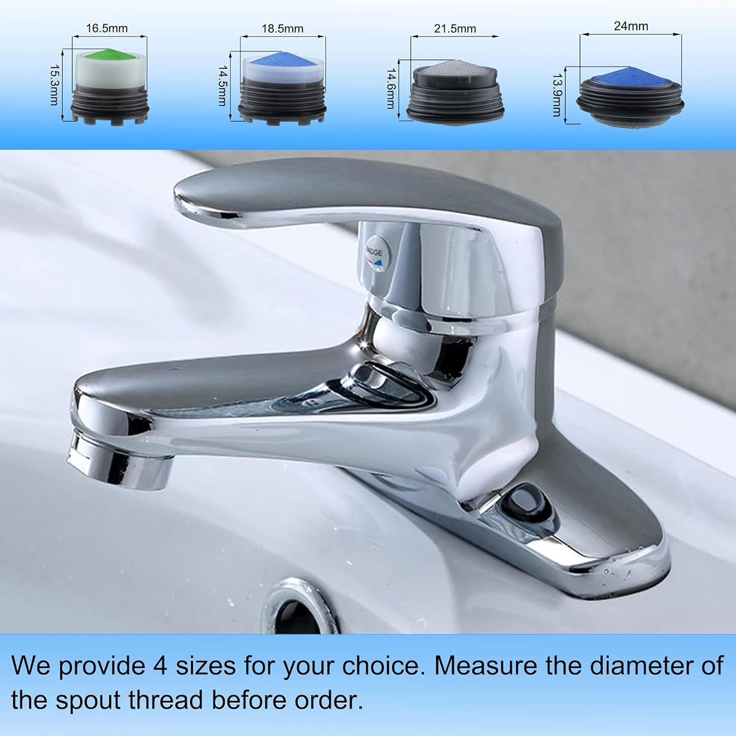 Kitchen Faucet Aerator Set Glarks 19Pcs 16.5 Mm 18.5 Mm 21.5 Mm 24 Mm ...