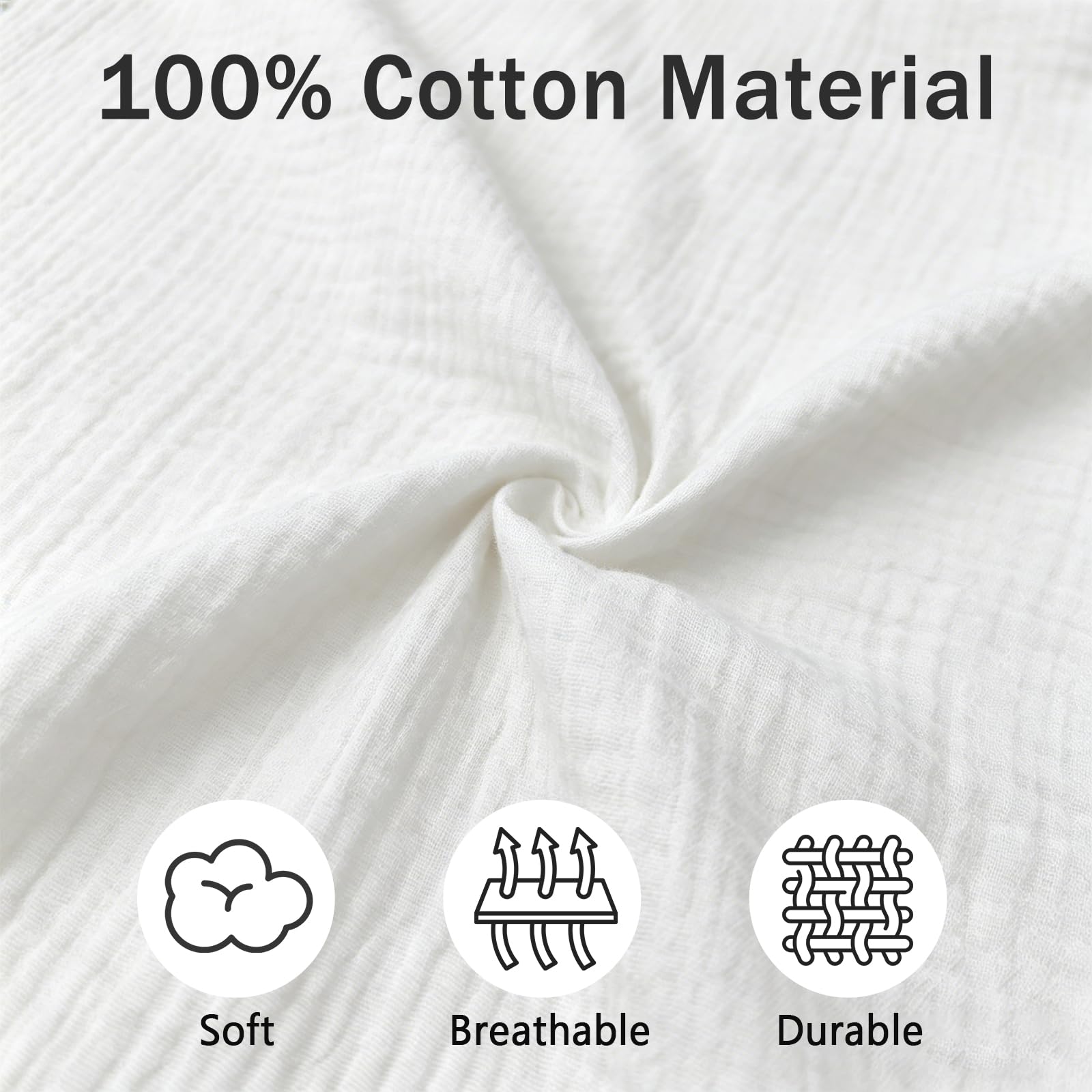 Ginkago Baldacchino 100% Cotone per Cameretta Tenda per Letto a Castello & Lettino Decorazione per Bambina e Bambino Salvaspazio per Stanze Piccole (Bianco, 270 x B67 cm)