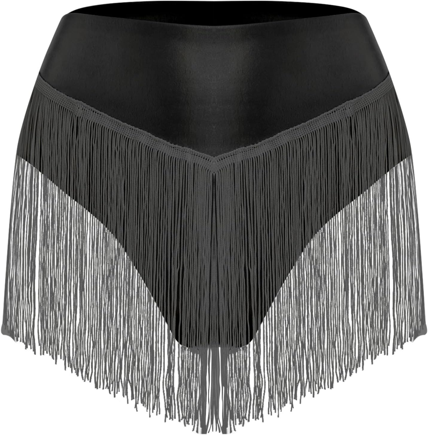 Freebily Women's Metallic Shorts Shiny Tassel Lingerie Shorts Rave Party Bottom for Carnival Costume