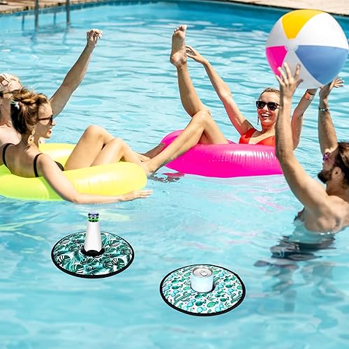 Miniatura 6 de Juego de 6 soportes flotantes de neopreno para bebidas portavasos para piscina flotadores para bebidas en la piscina soporte para cerveza para