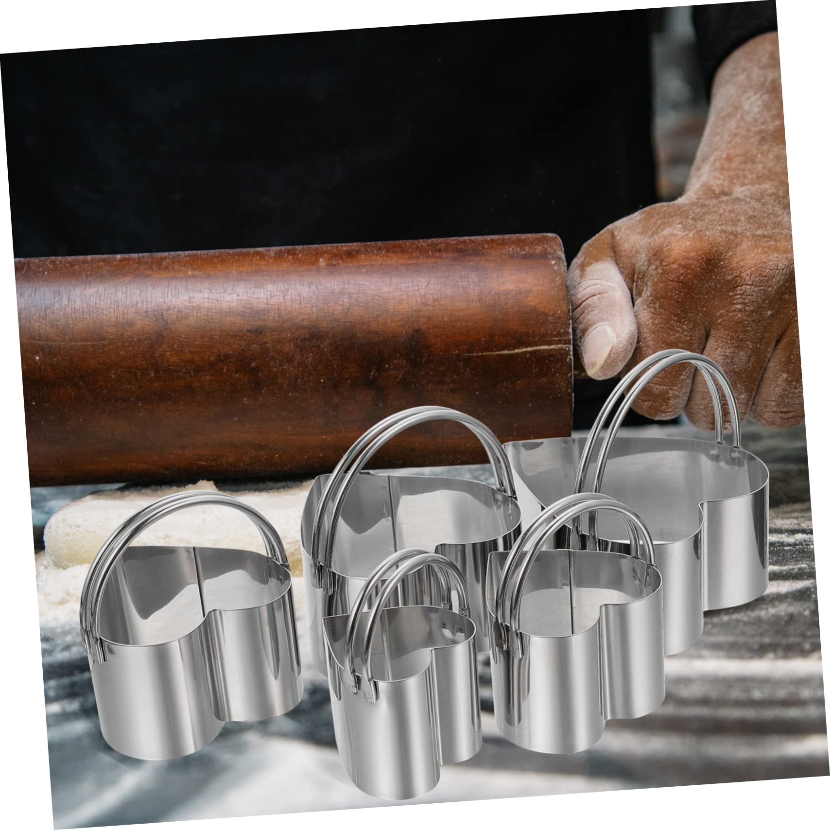 TOPBATHY Lot De 5 Emporte-pièces Résistants À La Casse Et À La Casse Moules À Biscuits Pour La Pâtisserie Maison Moules Créatifs Pour La Fabrication De Biscuits
