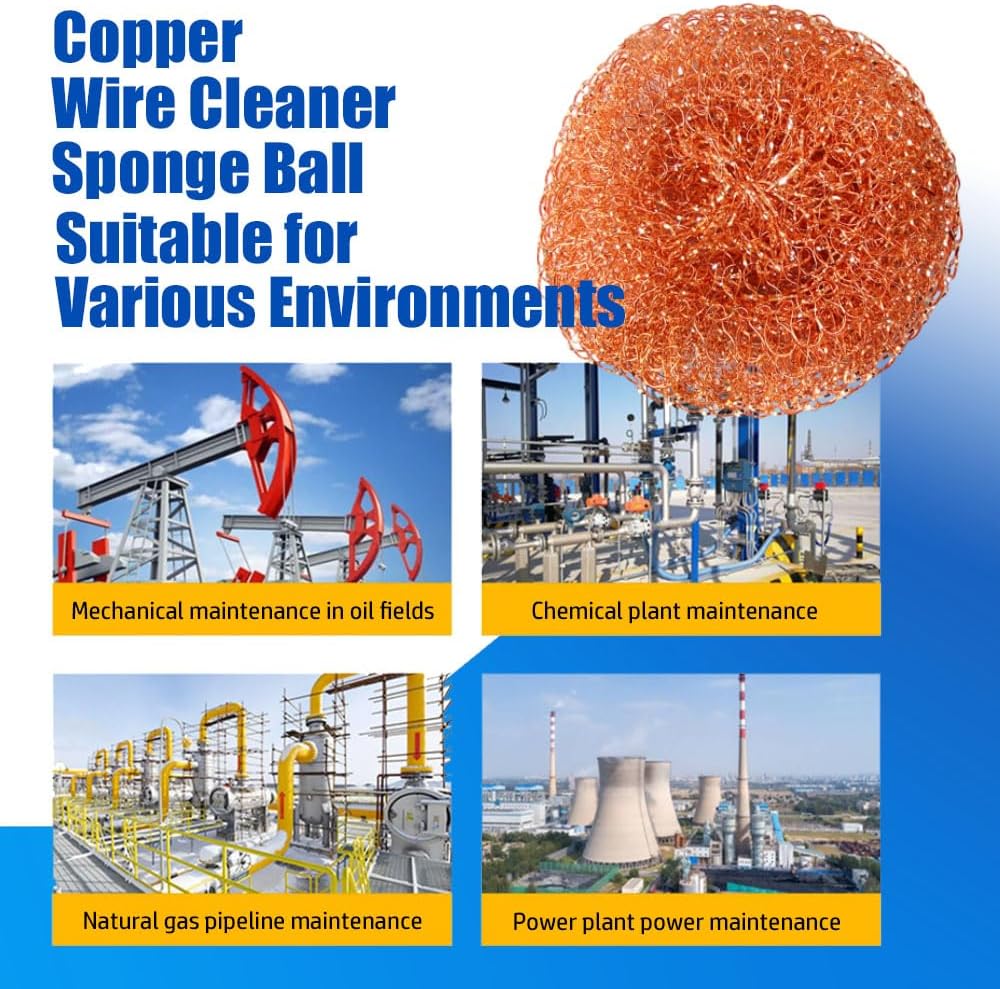 Nixalith Copper Solder Tip Cleaner, Wire Cleaner Sponge Ball, Coiled Sponge Tip Cleaner,Dia. 80mm,Thickness 20mm - (4PCS)