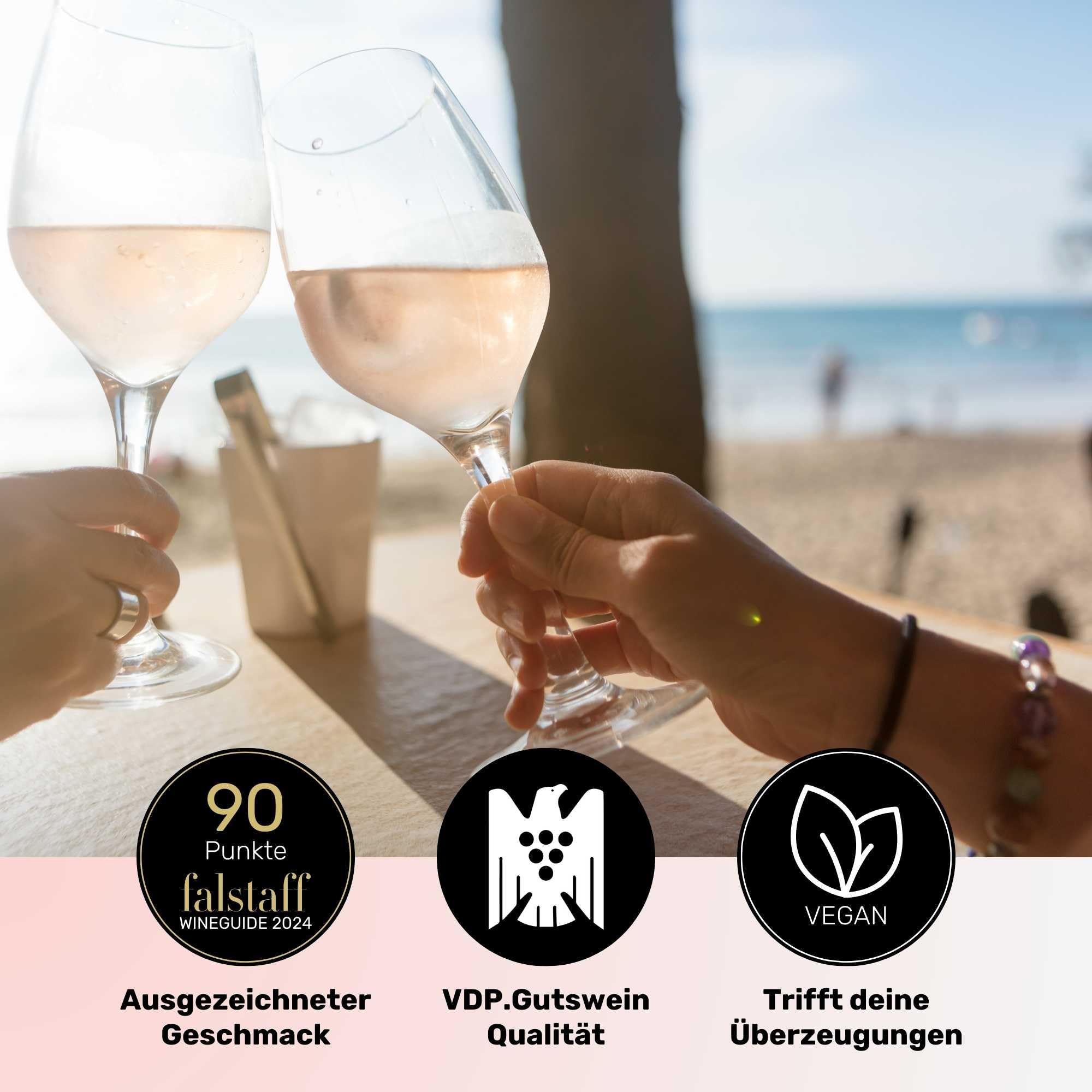 FairGrapes Rosé »Viola« | 90 Punkte Falstaff | VDP.Gutswein | Roséwein Trocken | Erdbeere & Waldfrüchte | Geschenkidee (12 x 0.75 l)