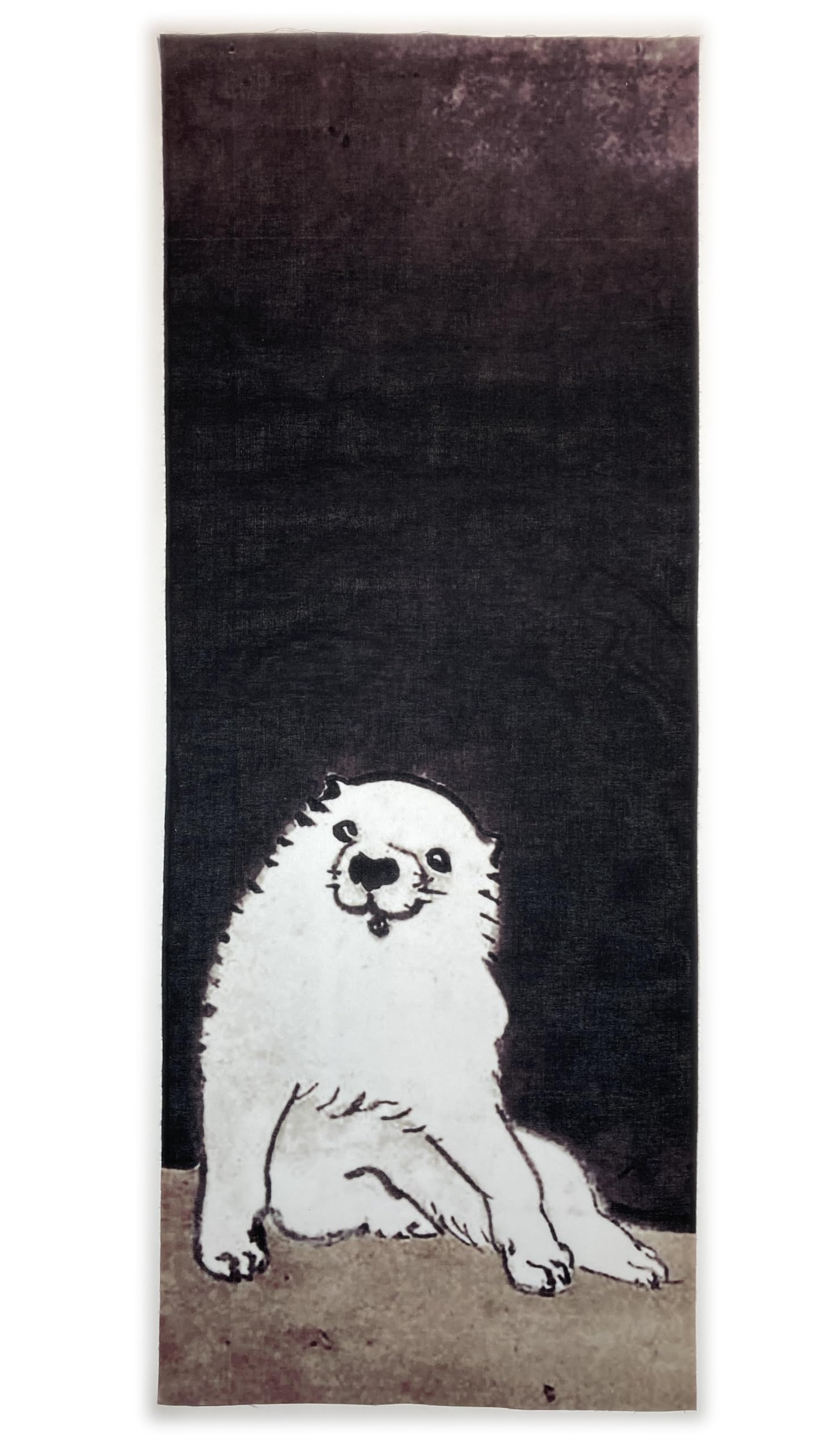 Amazon｜古今東西 浮世絵 手ぬぐい 長沢芦雪 黒牛図屏風 その2 拡大柄