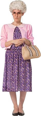 Rasta Imposta Golden Granny Wise Costume Dress Set with Wig for The Granny Girls Women Size L-XL
