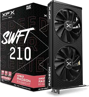 XFX Speedster SWFT210 Radeon RX 6600 XT CORE ゲーミンググラフィックスカード 8GB GDDR6 HDMI 3xDP AMD RDNA 2 RX-66XT8DFDQ