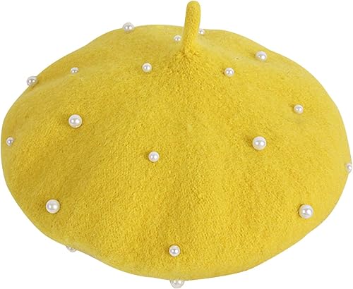 Miniatura 23 de Gorros de boina de perlas para bebés y niñas, sombreros de lana para fiesta de bebé, sombreros de primavera y verano, accesorios para bebés de 2 a 6