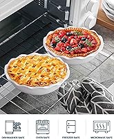 Vista 3 de Mini moldes de cerámica para tartas, moldes pequeños individuales de 6.5 pulgadas, moldes para tartas de 12 onzas para hornear pasteles de pollo