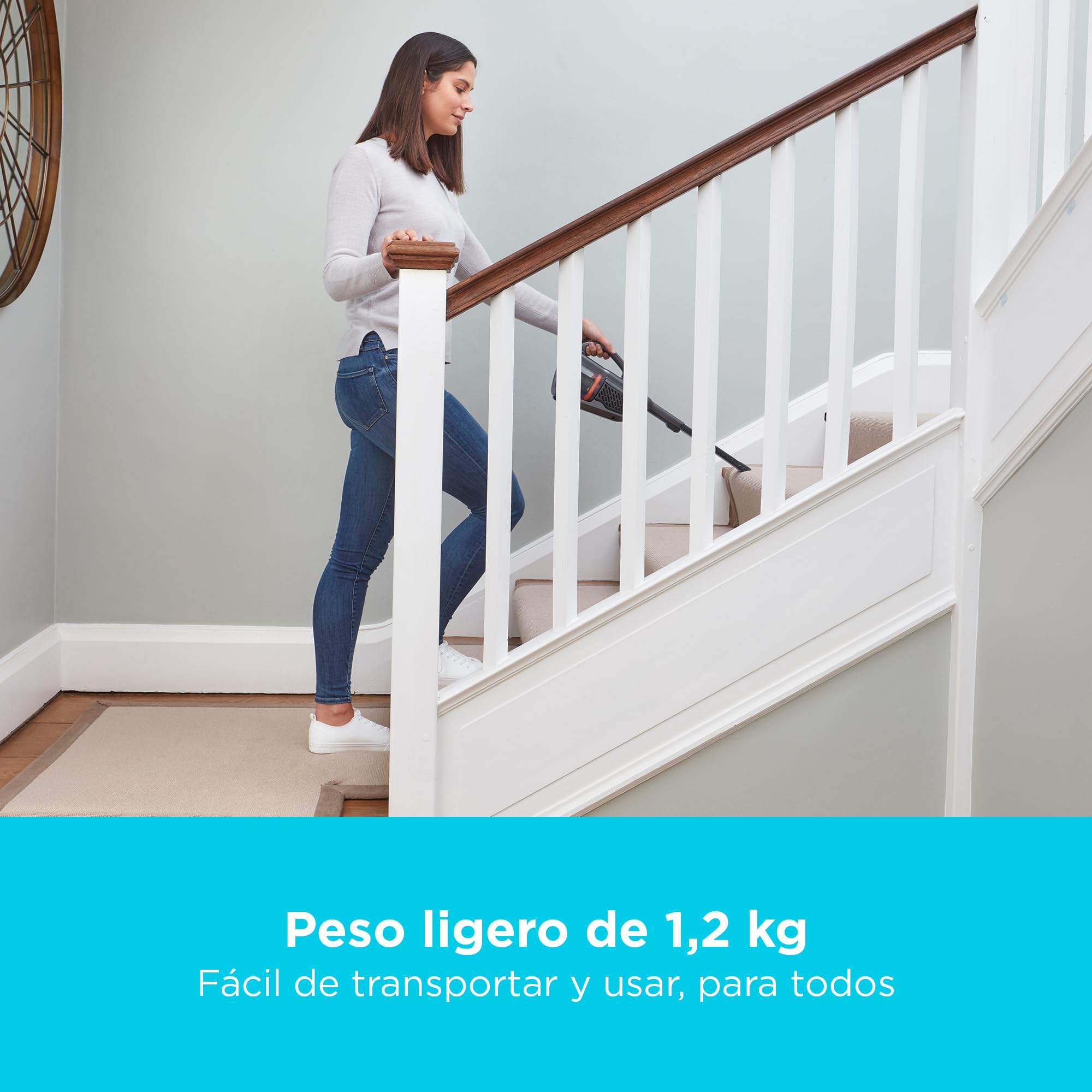 Black+Decker Aspirador de Polvo sin Cable de 18 V con batería de 36 WH y estación de Carga, BHHV520BT-QW