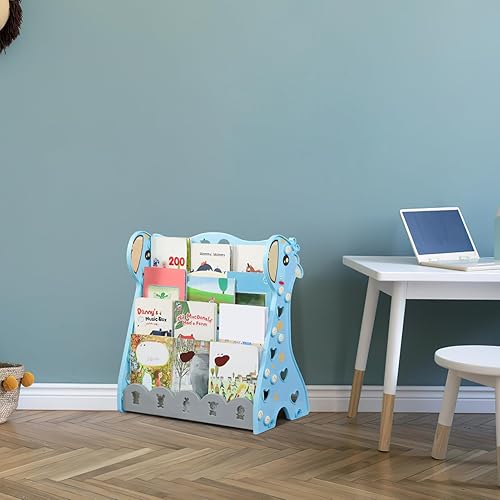 Miniatura 6 de Homoyoyo Soporte para libros, escritorio de oficina, estantería organizadora de libros, estantería para niños