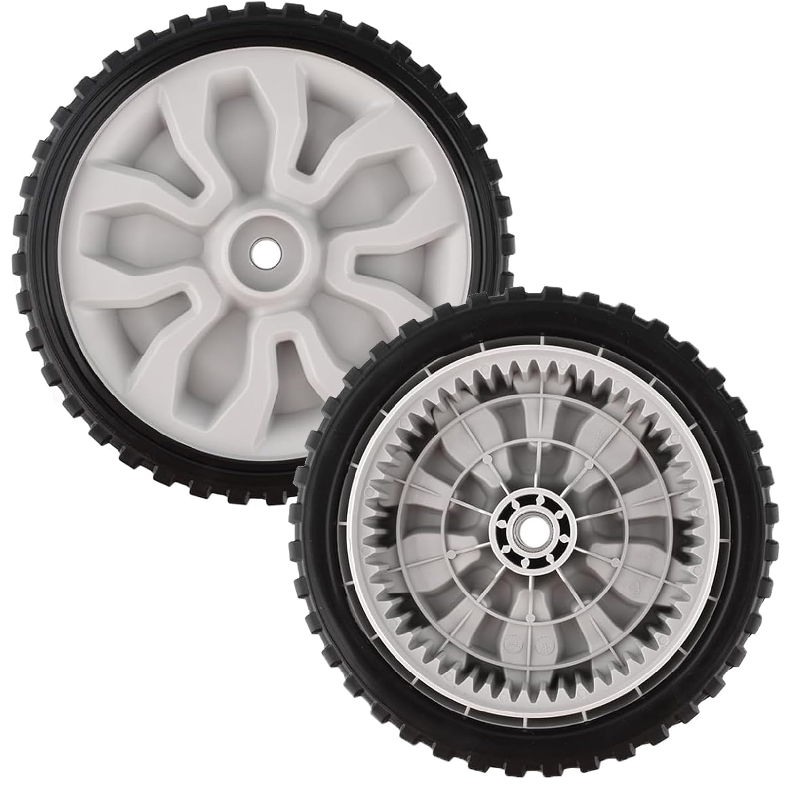 Conjunto de rueda de transmisión delantera de 8 pulgadas para la mayoría de cortacéspedes, ruedas de plástico de 8 pulgadas que sustituyen a Troy-Bilt MTD 634-05281A, paquete de 2
