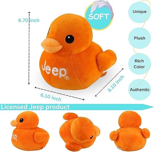 Miniatura 2 de Jeep Texto Logo Peluche Animal Pato Naranja -Perfect Enthusiasts You've Been Ducked (Naranja)