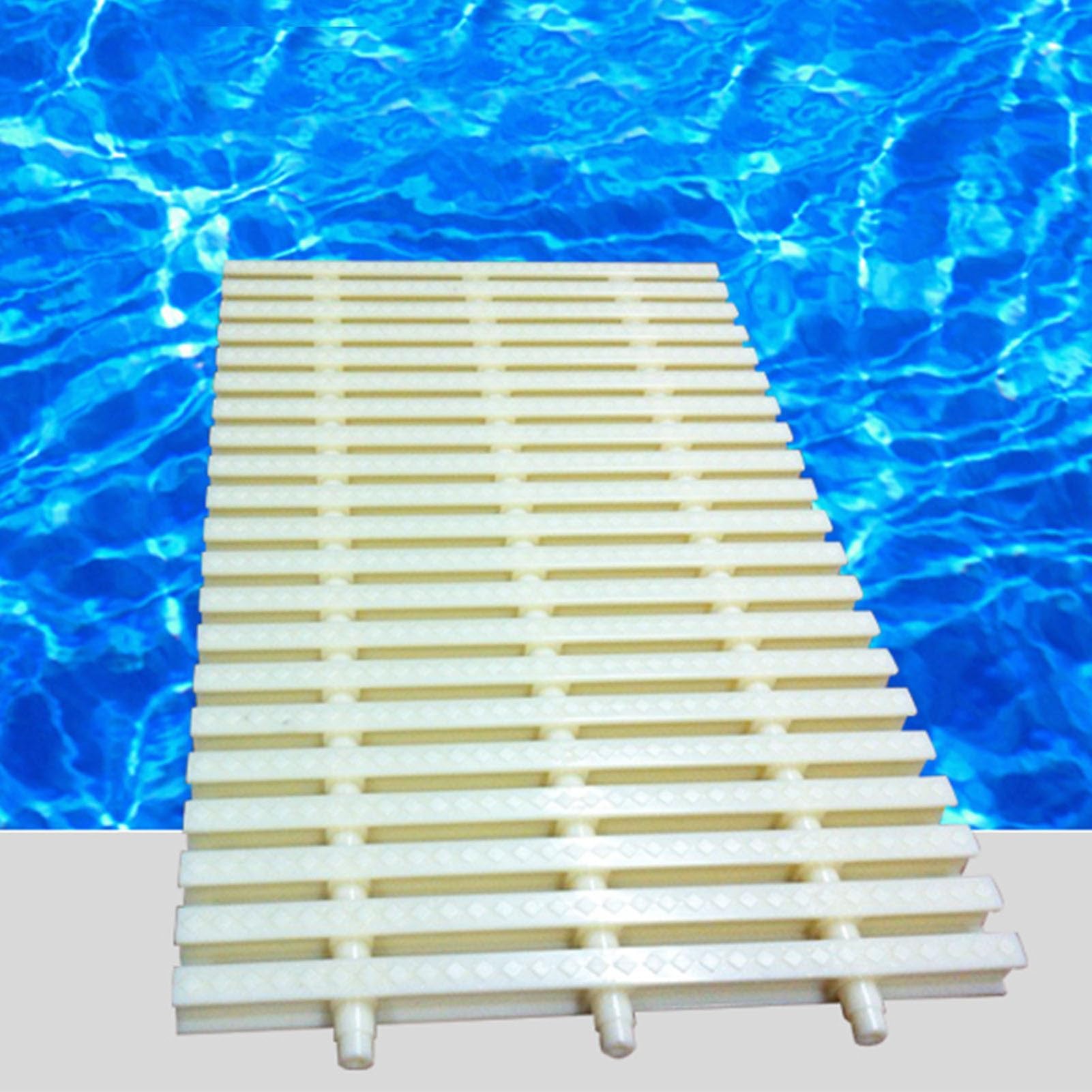 Griglie per Piscina, griglia di Scarico per Piscina Resistente - Copertura di Troppo Pieno in plastica Durevole, Soluzione di drenaggio a 3 Vie per vialetti, patii e terrazze (25x100 cm, Set