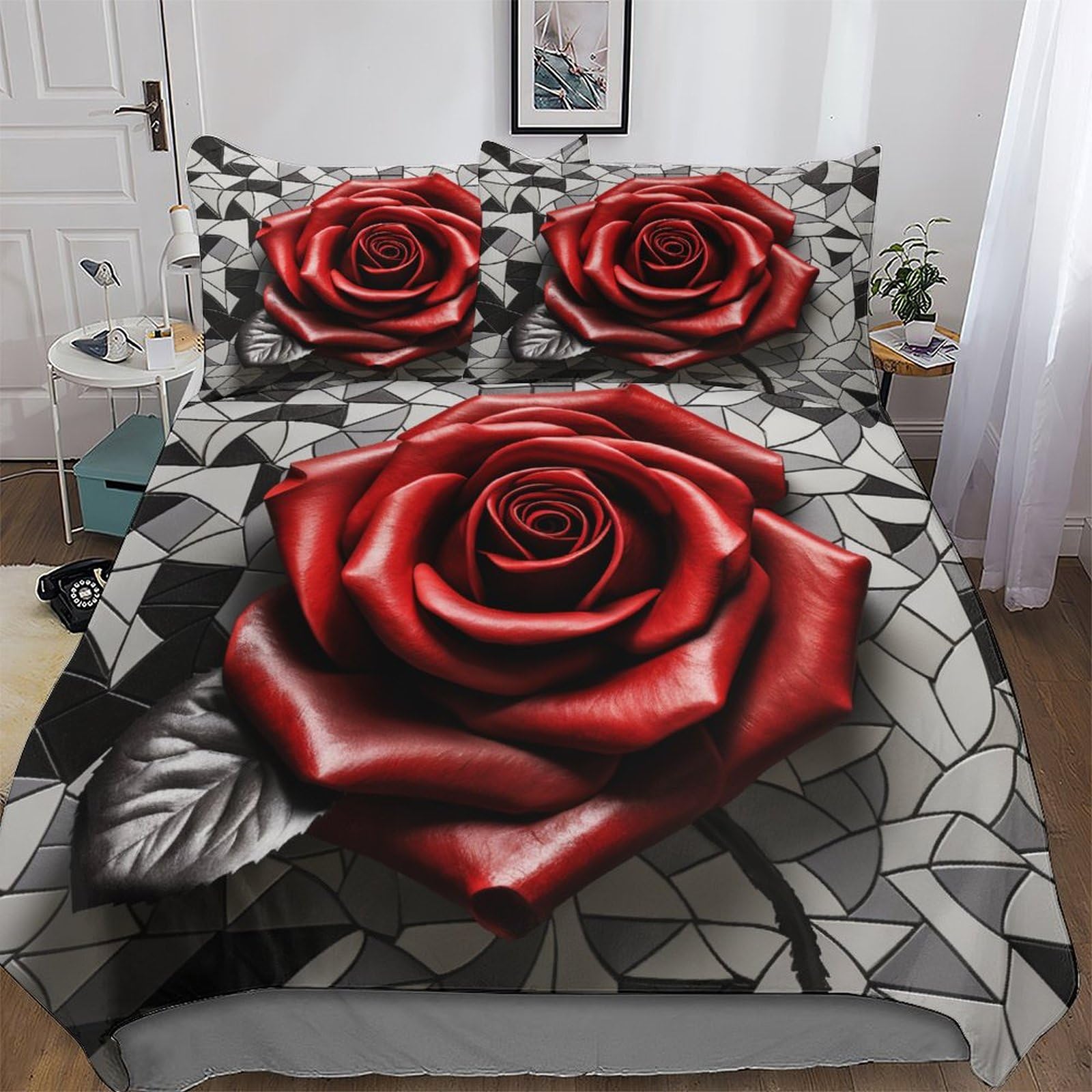 Parure de lit 200x200 rose en coton et microfibre de qualité supérieure