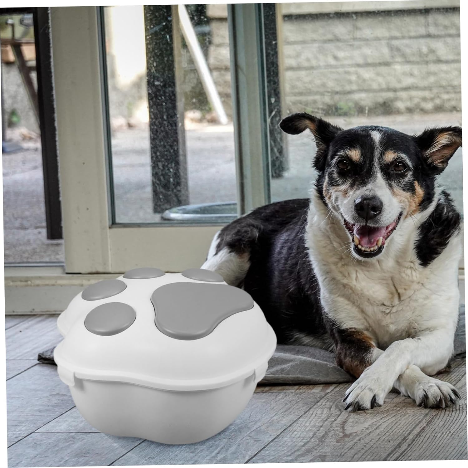 Happyyami Stylish Decorative Dog Food Storage Barrel Airtight Pet Food Storage Container