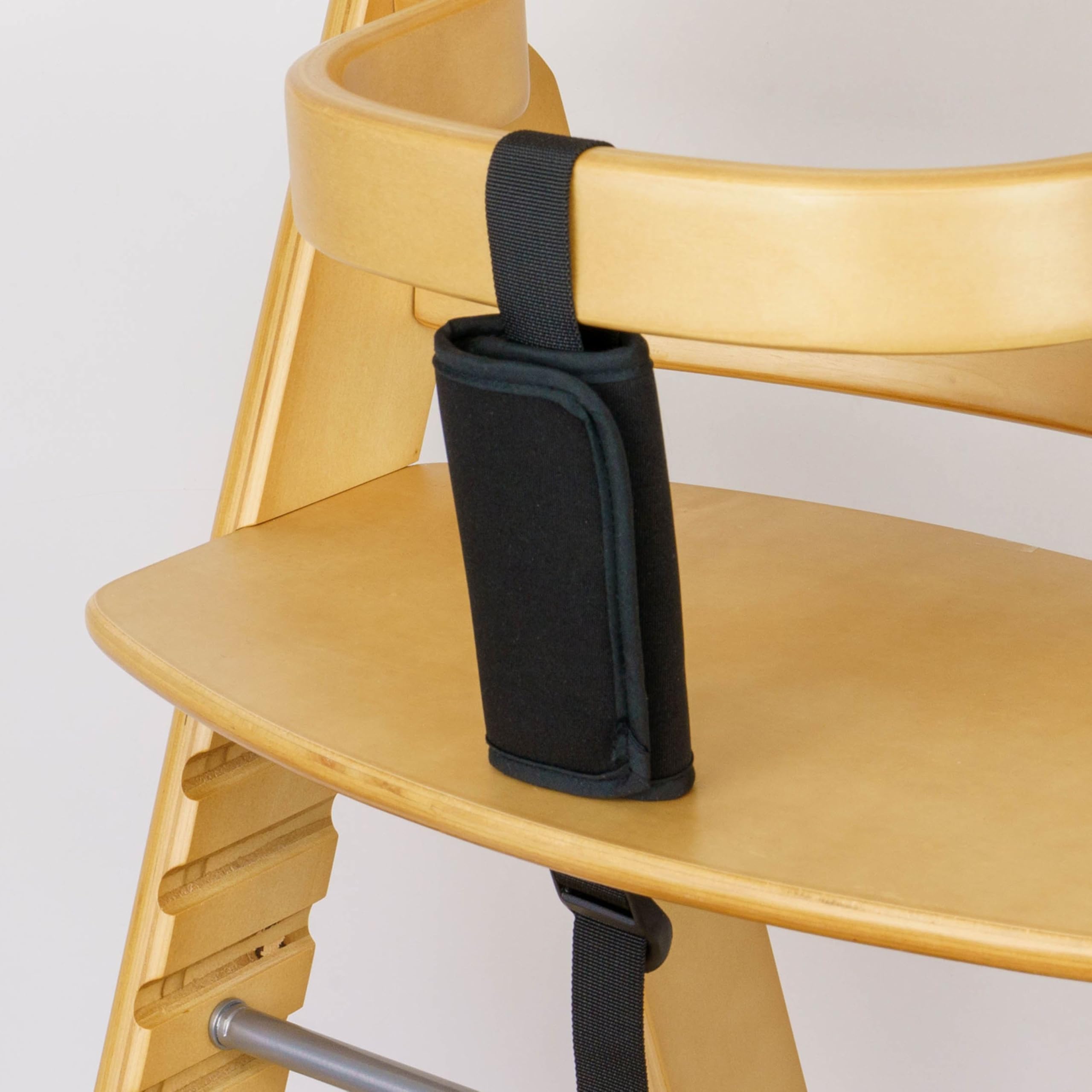 Juego de protector de correa de entrepierna y arnés para trona, 2 pzs, Negro, correas de arnés compatibles con Hauck Alpha Beta, Stokke Tripp Trapp, roba Sit Up, funda de neopreno suave