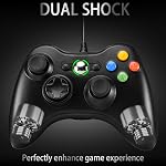 Finera Wire Controller for Xbox 360, Game Controller USB Wired Gamepad Compatible with Microsoft Xbox 360/ 360 Slim/ PC Windows 10/8/7, Gaming Joystick with Dual Vibration