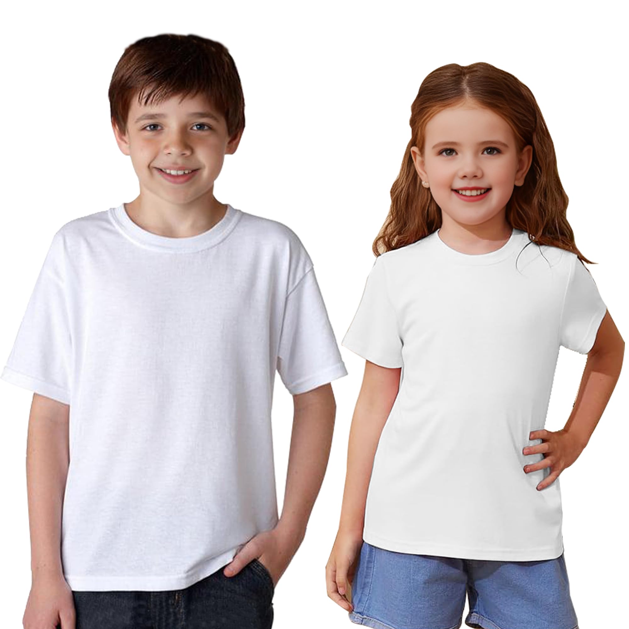 Vida Sol Camiseta Infantil 100% Algodón, 1 y 2 Unidades, Unisex, Manga Corta, Cuello Redondo, Suave y Transpirable, Diseño Básico y Cómodo, Ideal para Uso Diario, Tallas 1-15 Años, Colores Variados — view 13