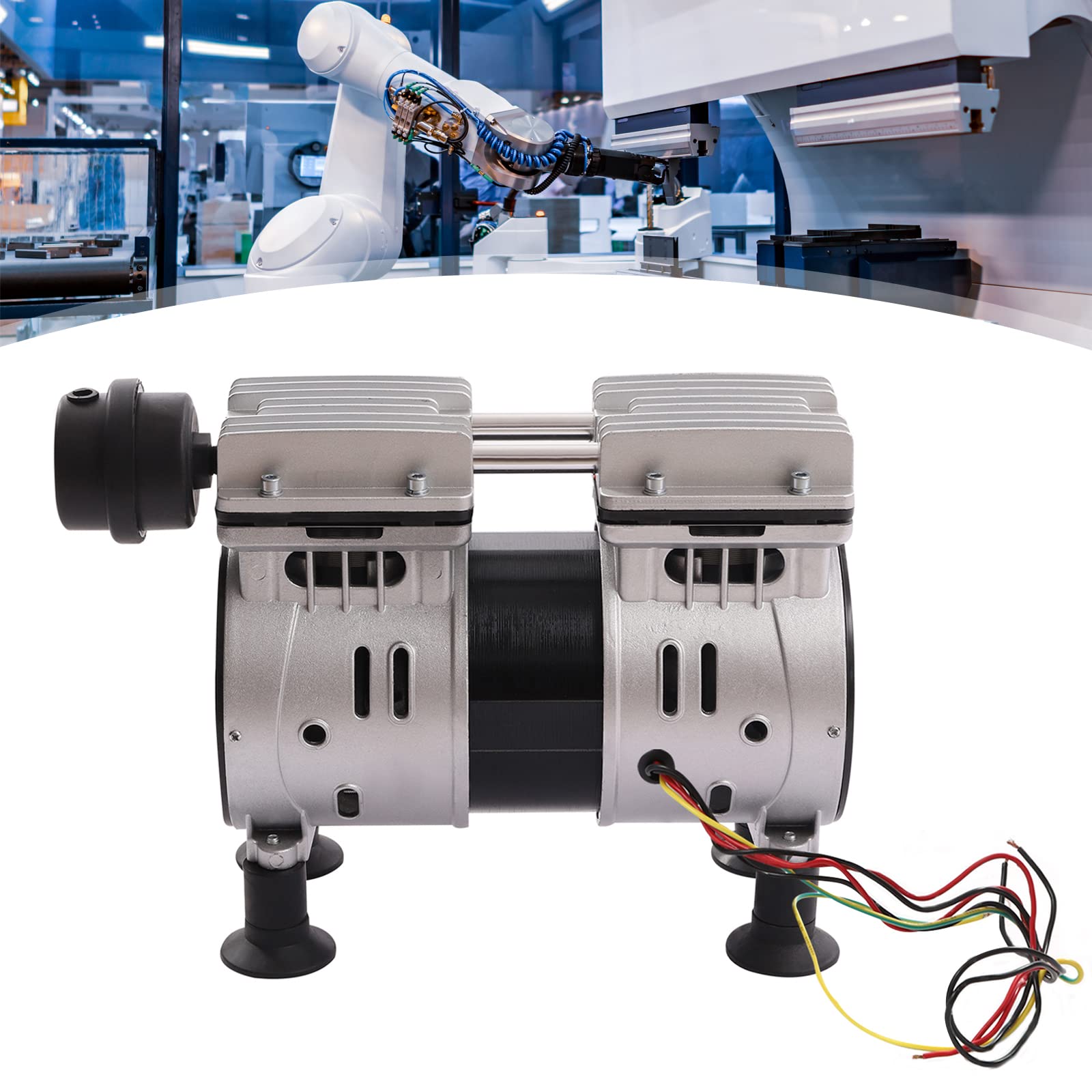Bomba de vacío de 220 V 3,6 CFM sin aceite, bomba de vacío industrial de laboratorio, bomba de aire acondicionado, bomba de vacío sin aceite, bomba de 550 W para compresores médicos, herramientas
