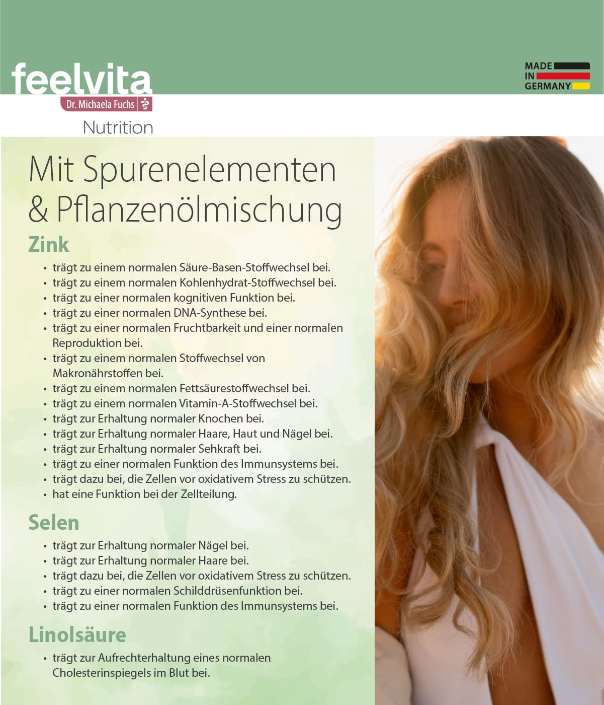 Genius Feelvita Nutrition Keranat Haar Kapseln 3-Monatsvorrat (90 Kapseln)
