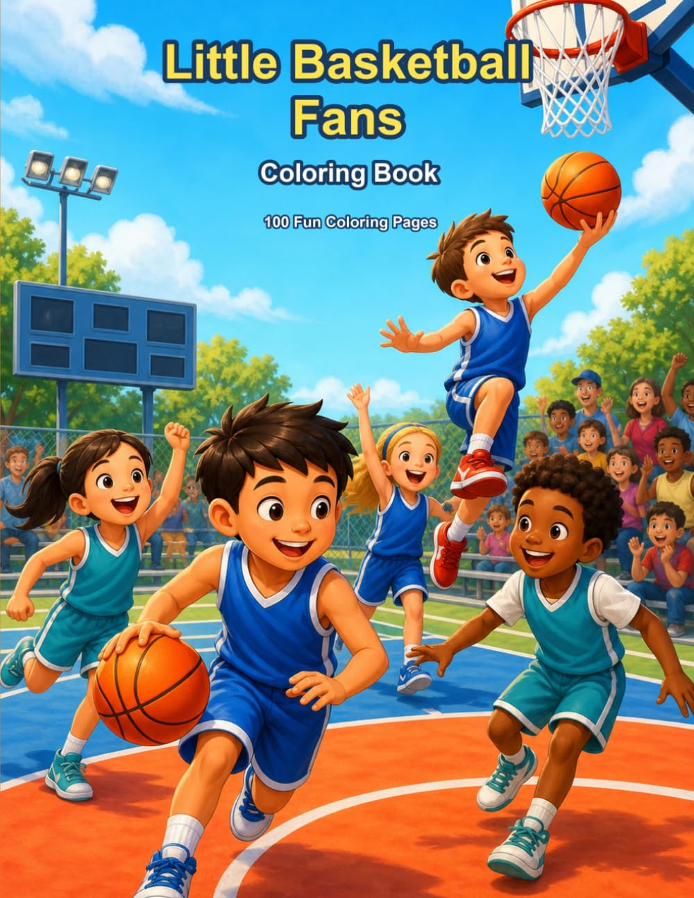 Little Basketball Fans Coloring Book