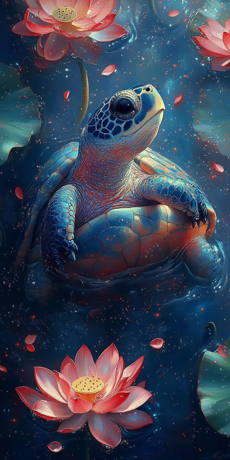 Lotus Dipingere con i Numeri 90x180cm Kit Pittura tartarughe marine k-225