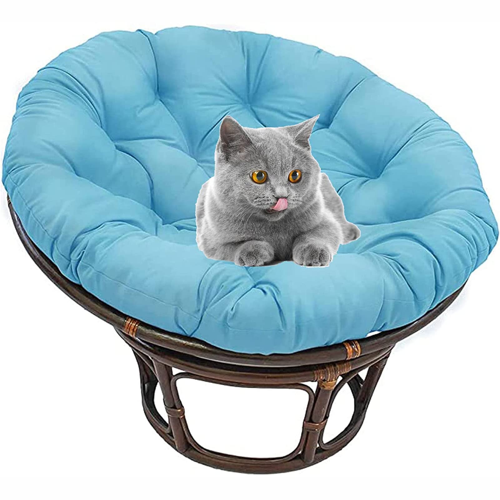 Coussin de balançoire suspendue pour soulager le dos sur fauteuil oeuf en rotin rigide