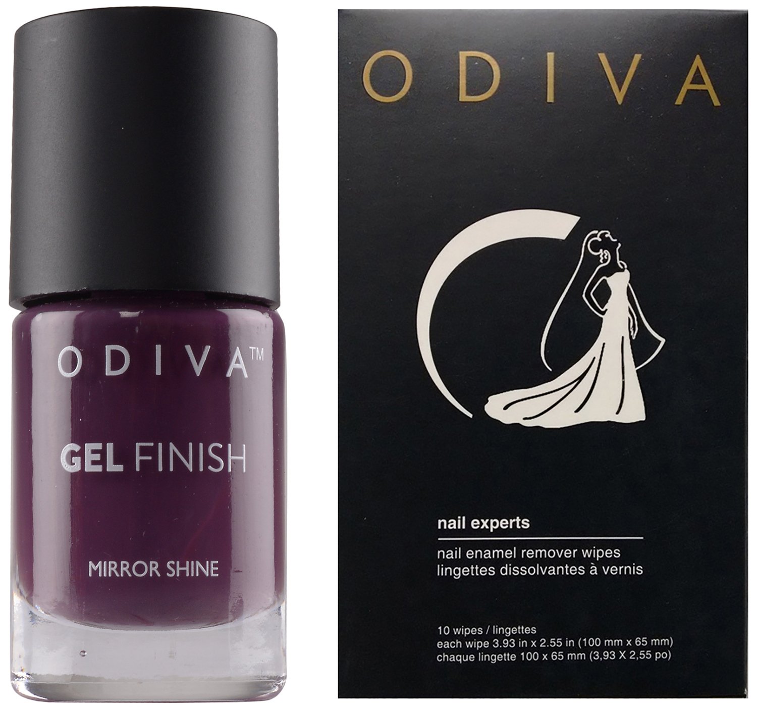 Odiva Warmed Wine Gel Finish Nail Polish and Nail Polish Remover, Purple, 11 ml-image-42