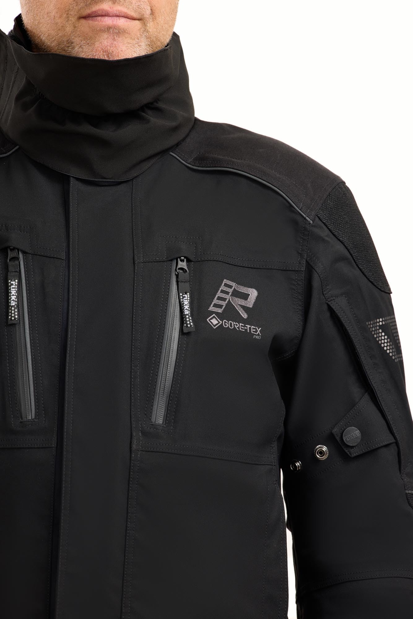 Rukka Flexo-R wodoodporna kurtka tekstylna motocyklowa, czarny, 52