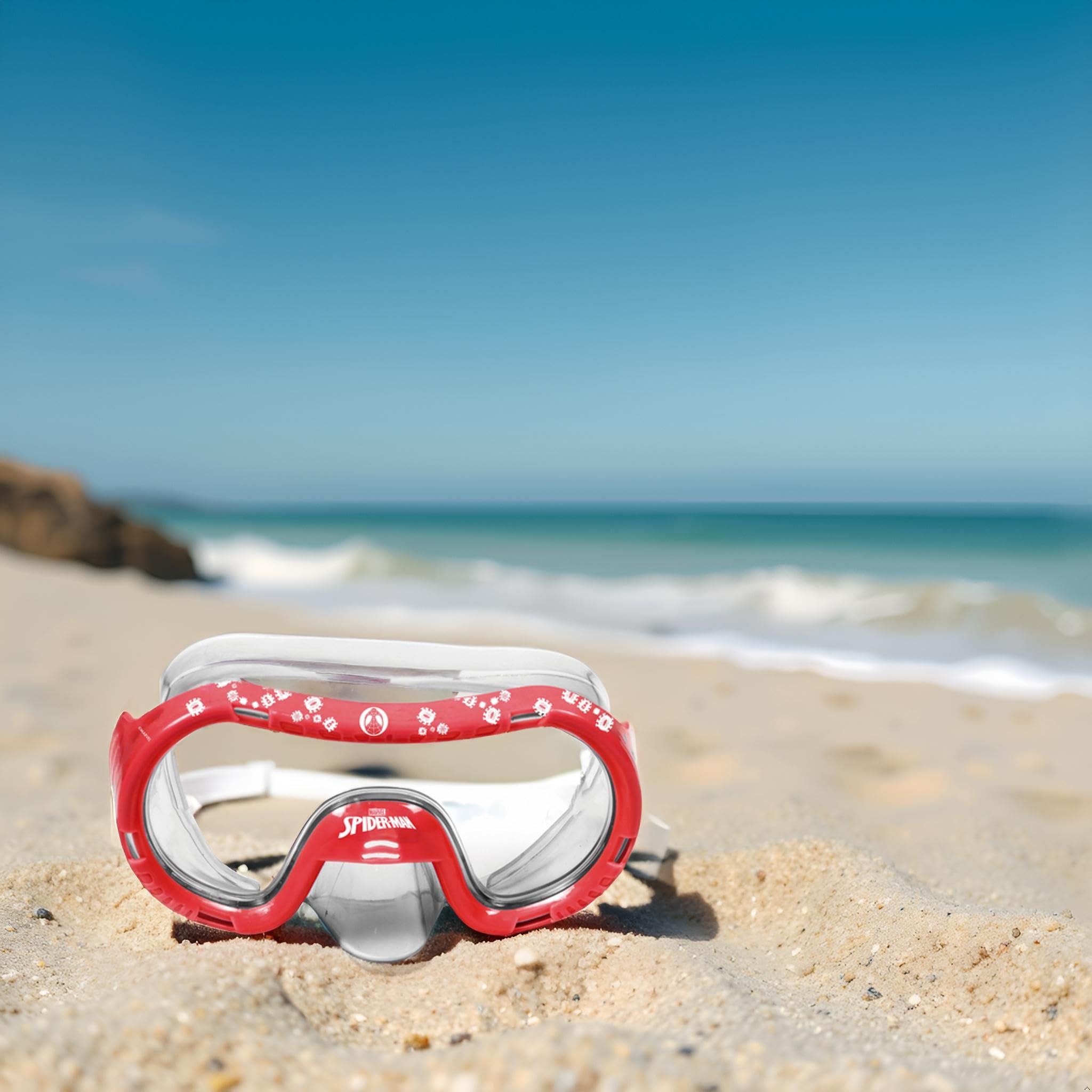 ARDITEX Set snorkeling per bambini con maschera e boccaglio Spiderman Marvel – Maschera regolabile 14x20,5x11 cm, tubo 33 cm, dai 3 anni, ideale per mare piscina e vacanze