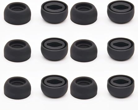 6Pair Upgraded Eartips Set with Dust Gaurd Net for Galaxy Buds Pro Earbuds,Replacement Silicone Ear Tips for Samsung Galaxy Buds ProSM-190 Fit in Charging Case-Black
