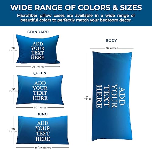 Miniatura 6 de Personalized Passion Fundas de almohada de tamaño estándar (20 x 26 pulgadas), fundas de almohada estándar con cierre de sobre suaves y acogedoras