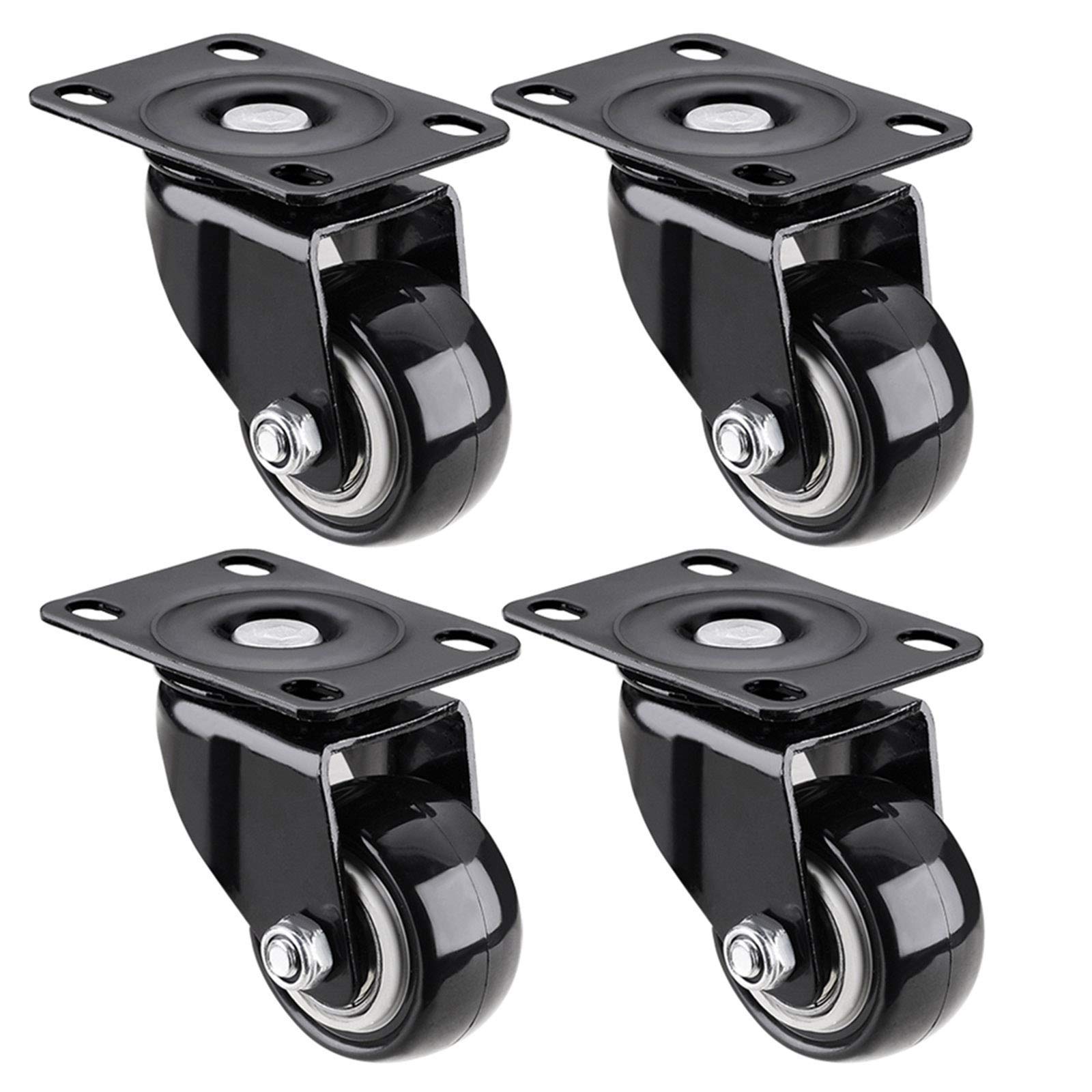 Roulettes pivotantes silencieuses en acier 40mm pour un déplacement fluide