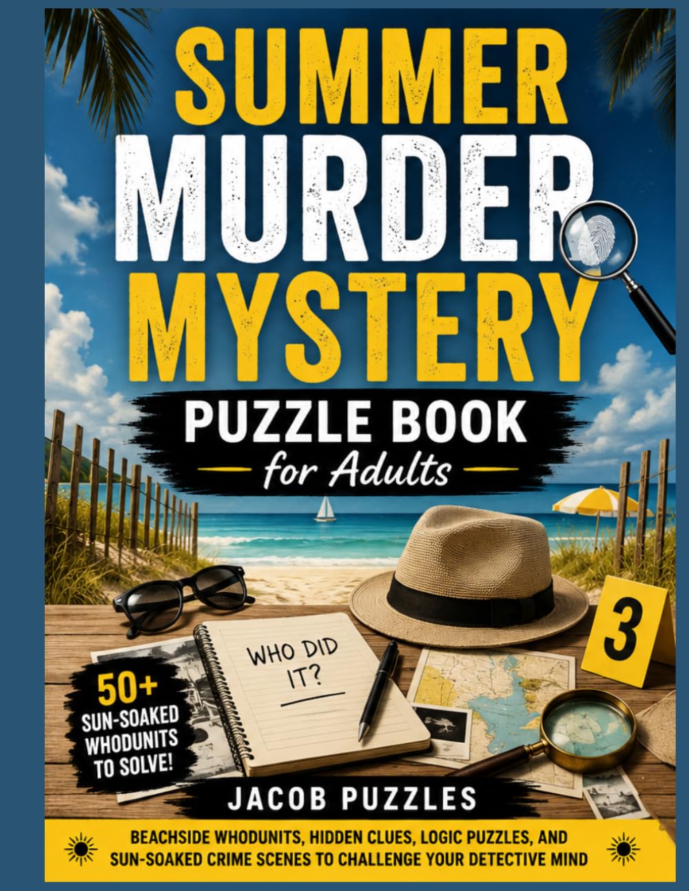 Summer Murder Mystery Puzzle Book For Adults: Beachside Whodunits, Hidden Clues, Logic Puzzles, and Sun-Soaked Crime Scenes to Challenge Your Detective Mind