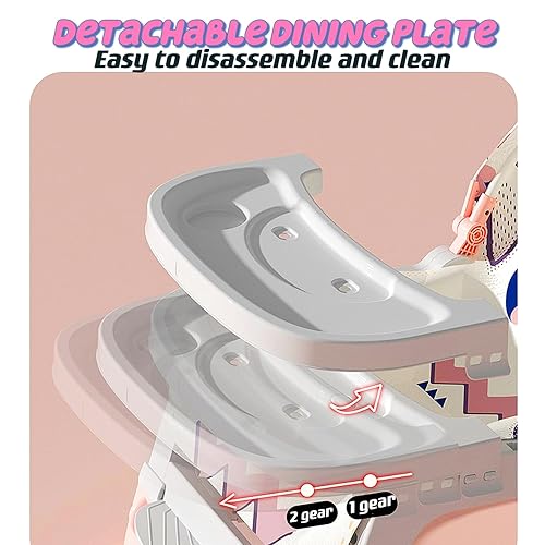 Miniatura 5 de Asiento inflable para bebé 5-1, silla mecedora portátil con ruedas, bandeja de aperitivos de juguete y toldo para exteriores, para niños pequeños,