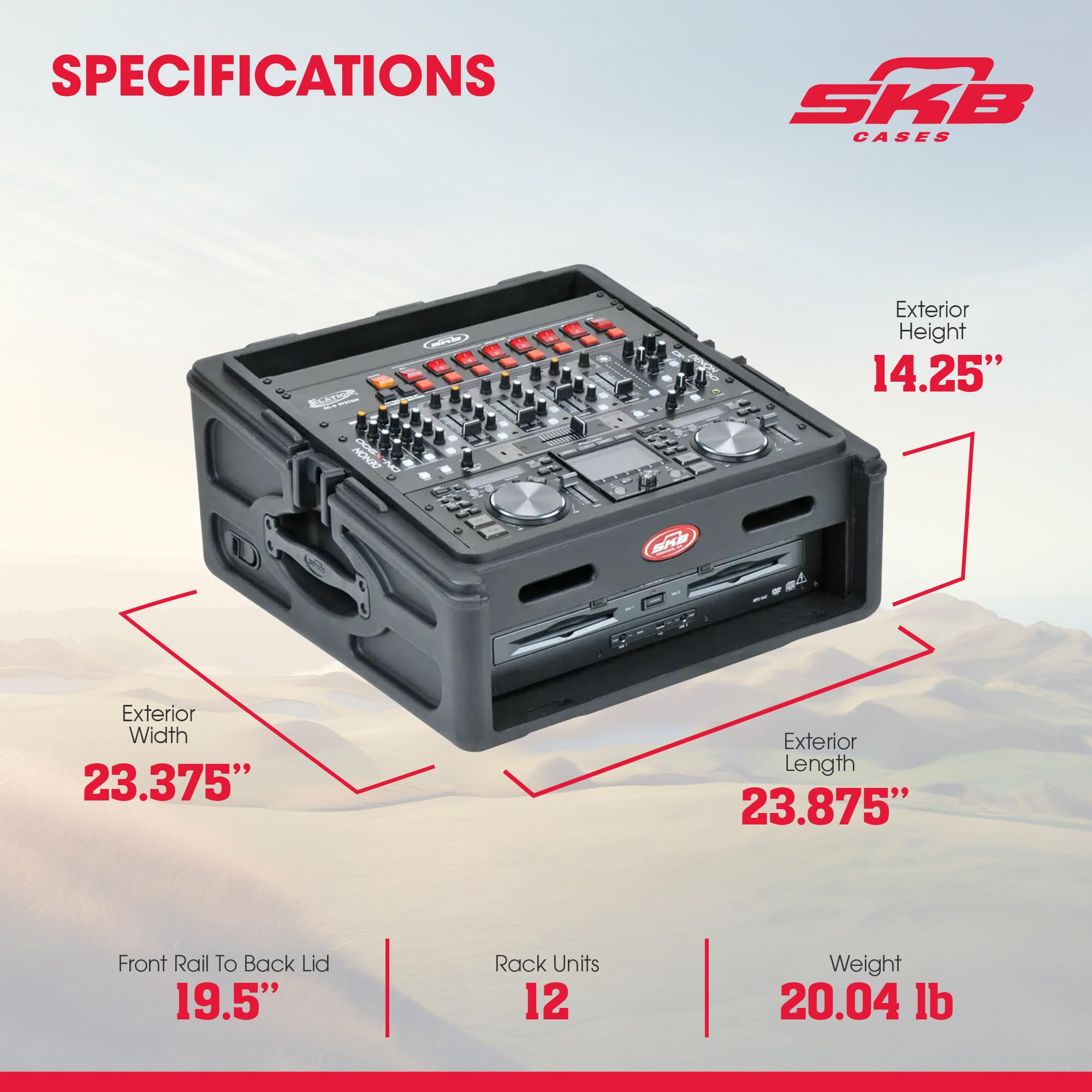 Amazon.com: SKB Roto Rack/Mixer Console, 10U Slanted