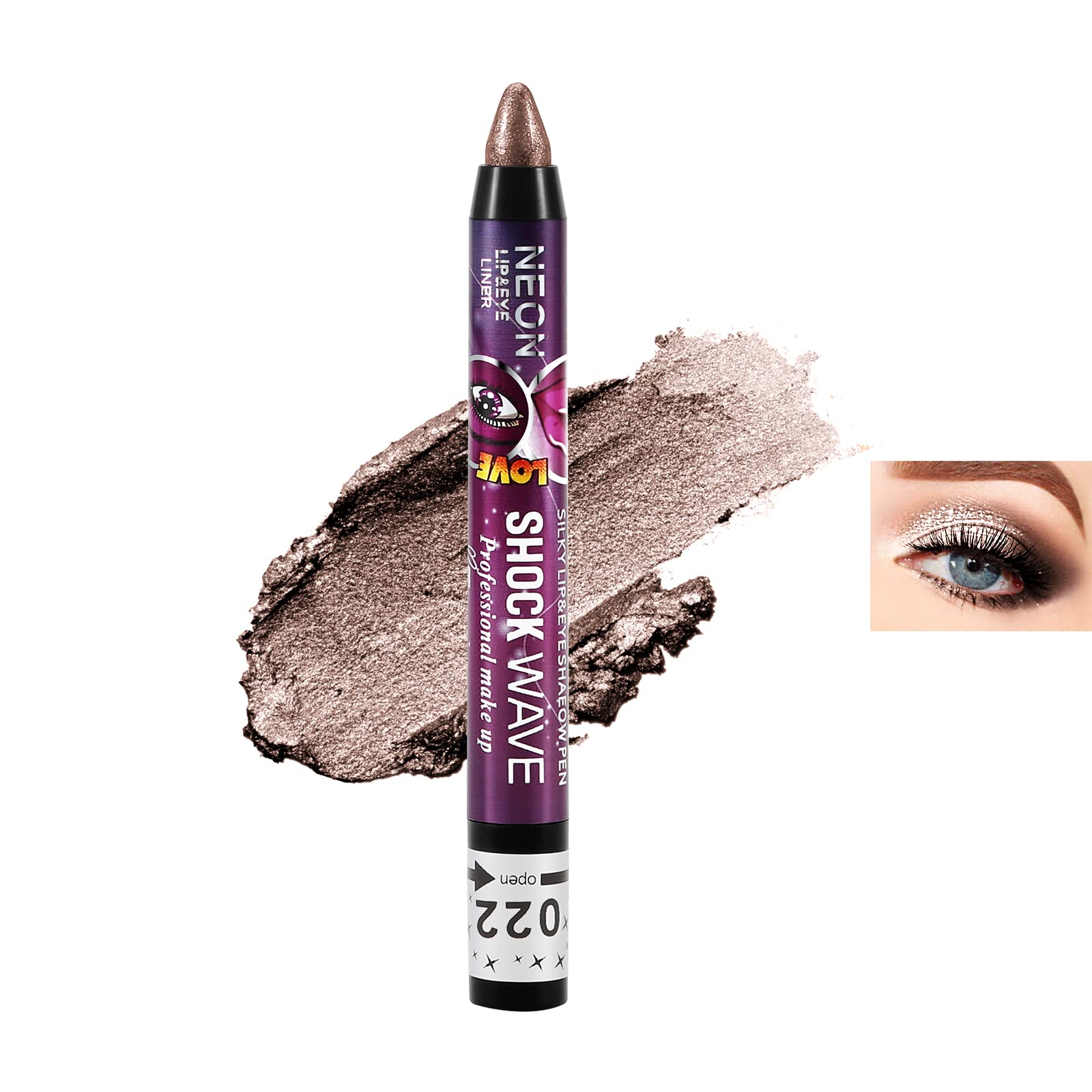 Amazon | Boobeen 2 in 1 アイシャドウ＆リップカラークレヨン