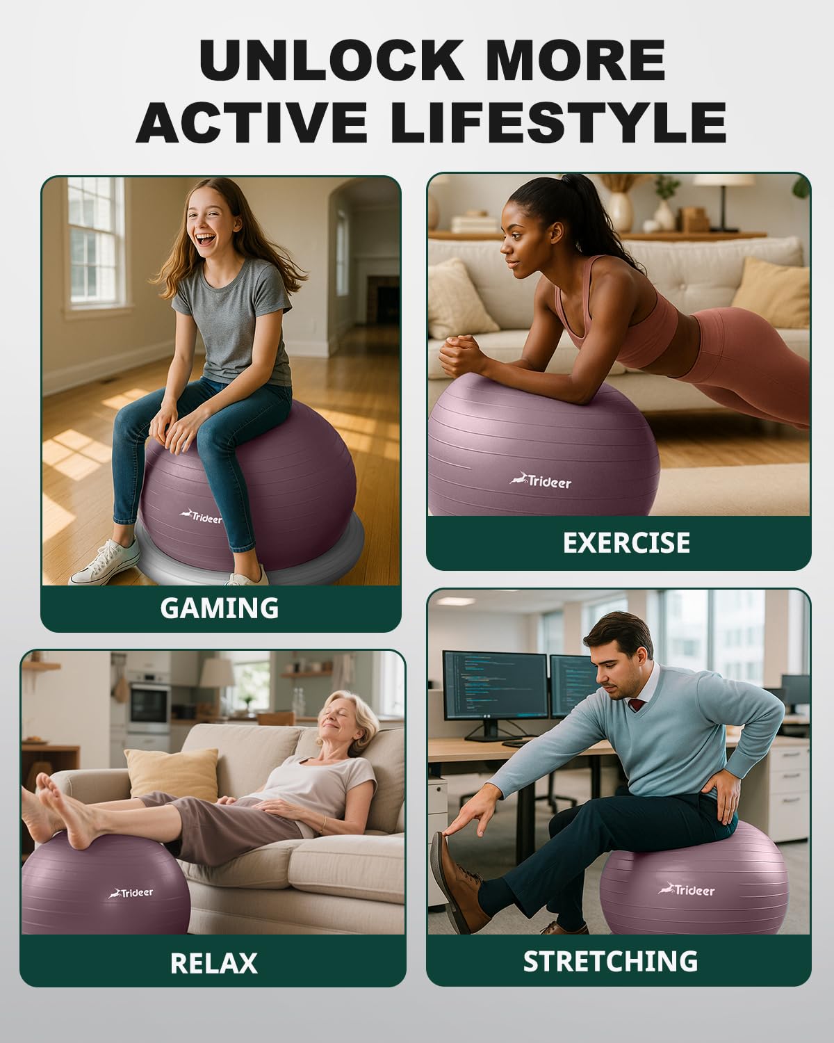 Trideer Exercise Ball