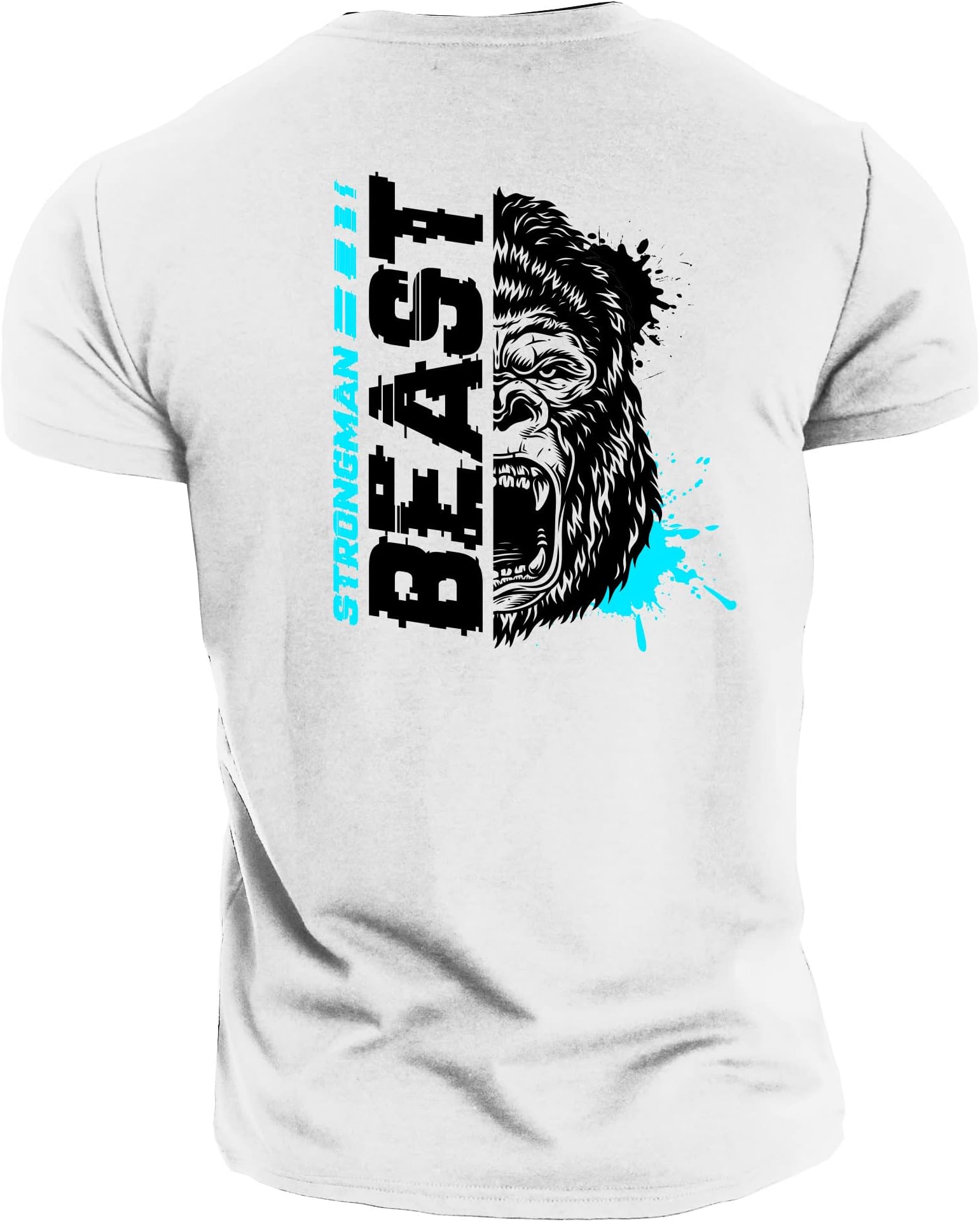 GYMTIERStrongman Beast Gorilla Men's Gym T-Shirt Bodybuilding Training Workout Lifting Top Clothing