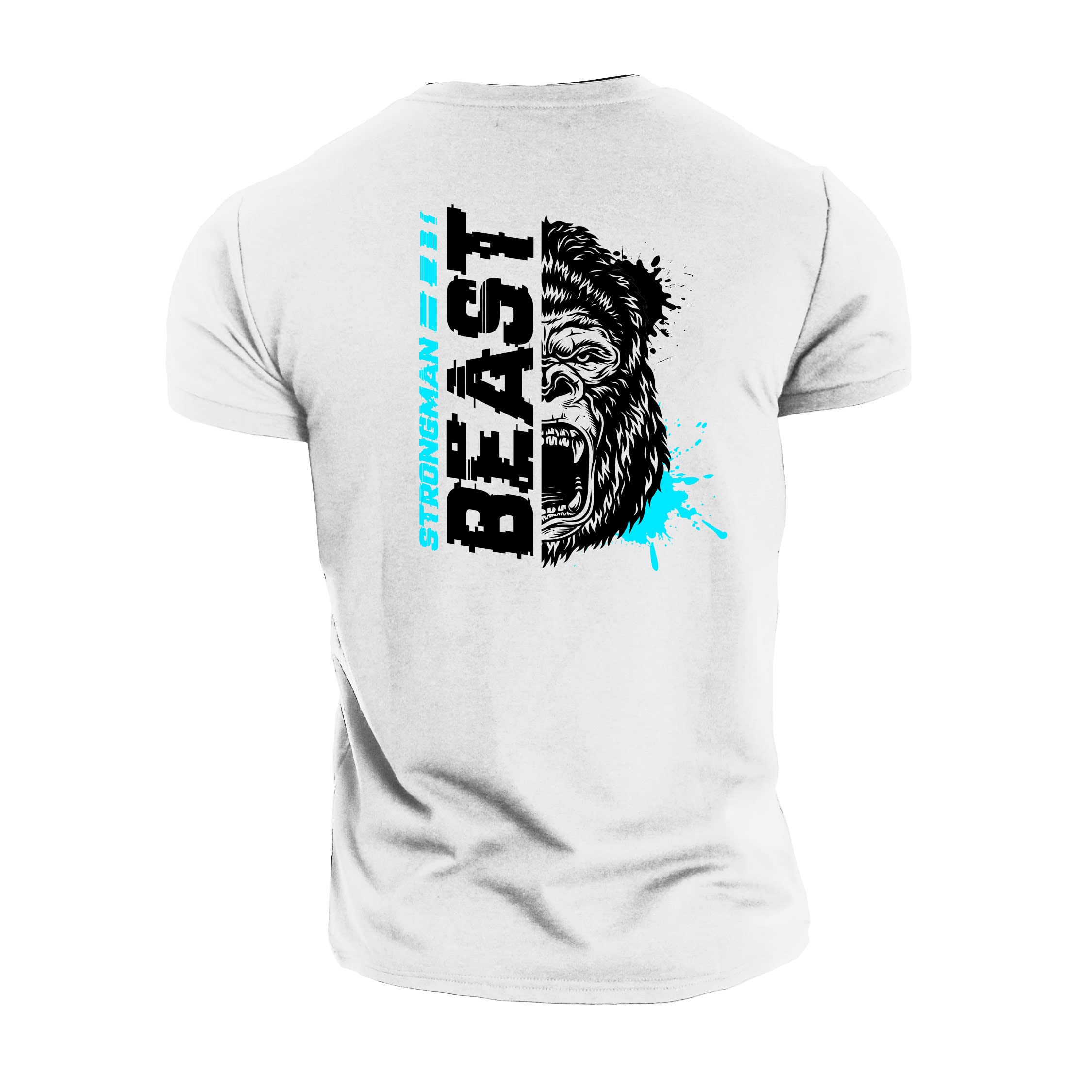 GYMTIERStrongman Beast Gorilla Men's Gym T-Shirt Bodybuilding Training Workout Lifting Top Clothing