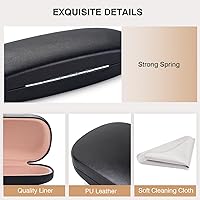 Vista 6 de Marvolia Estuche rígido para gafas de sol, funda de piel sintética para gafas de sol