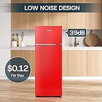 Vista 6 de Upstreman 7.7 Cu Ft Refrigerator with Freezer, Double Door Fridge with Adjustable Thermostat Reversible Door, Large Capacity Refrigerator for