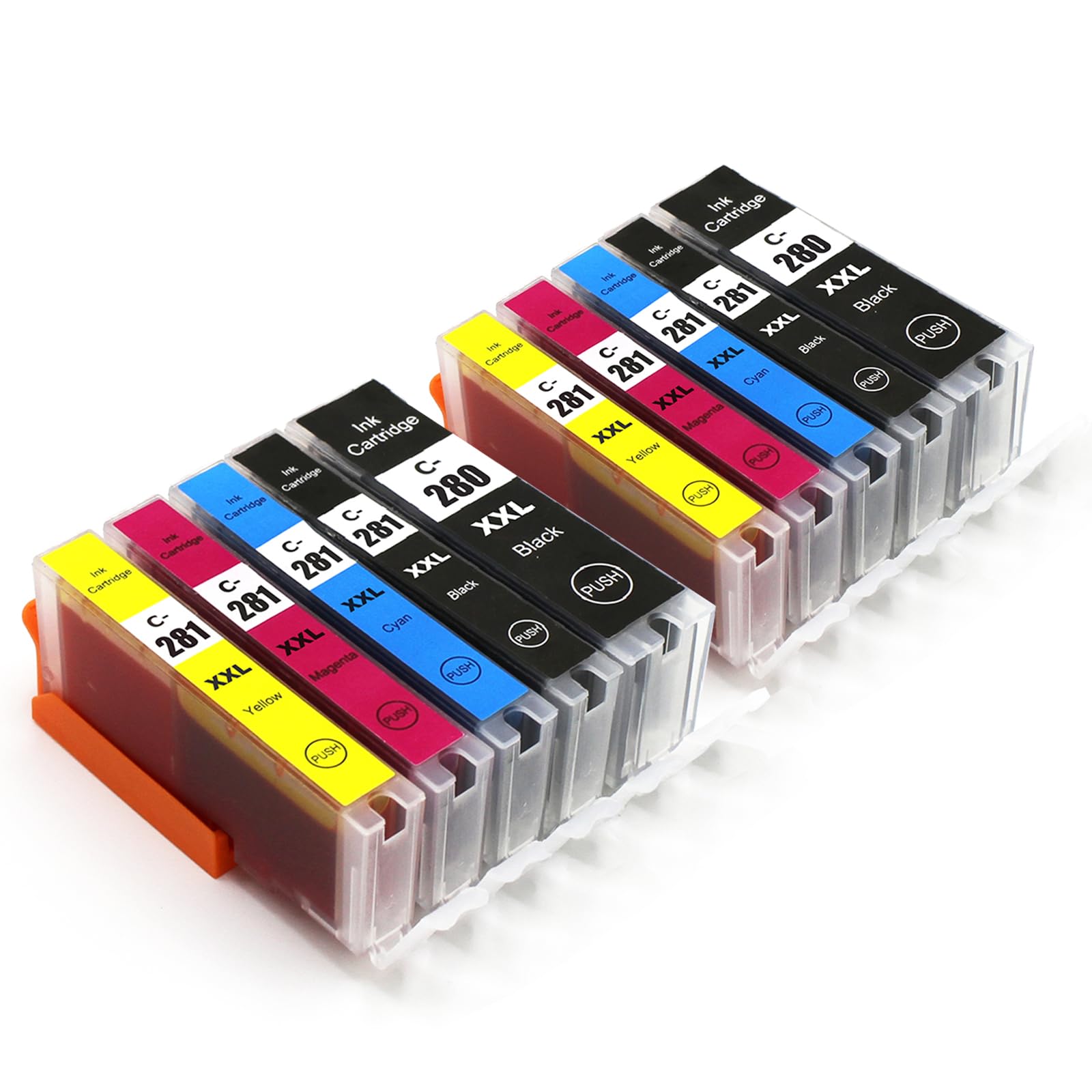 10 Pack for 280 281 Ink Cartridge Compatible Replacement for Canon PGI 280XXL CLI 281XXL for 280XL 281XL TR8620a TR8620 TR8520 TR8600 TR7520 TS702a