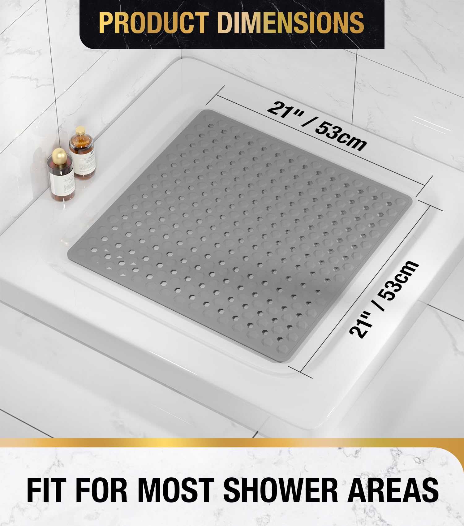HITSLAM Non Slip Shower Mat Anti Mould - Image 2